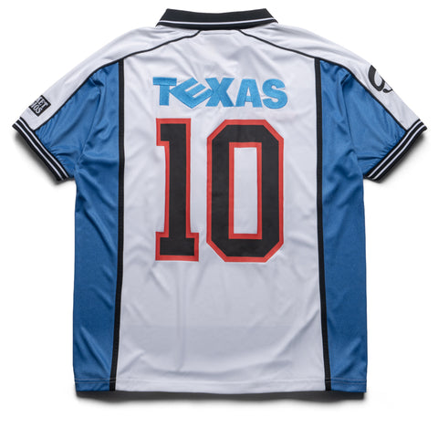 Market x Politics Texxas Soccer Jersey - White/Blue