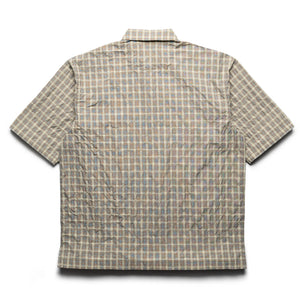 Metalwood Studio Oversized Snap Top Polo - Tan Plaid