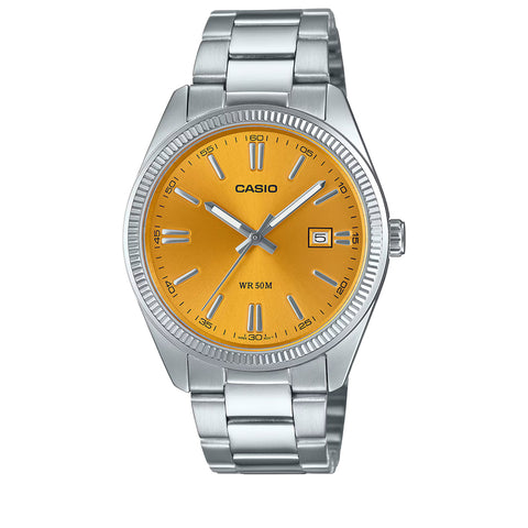 Casio Stainless Steel Analog Watch - Yellow