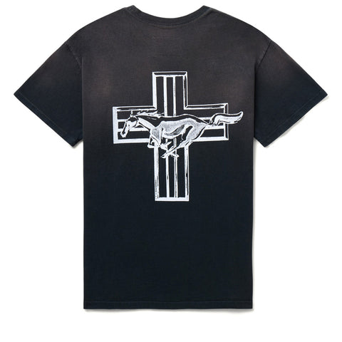 One Of These Days Mustang Cross Tee - Washed Black