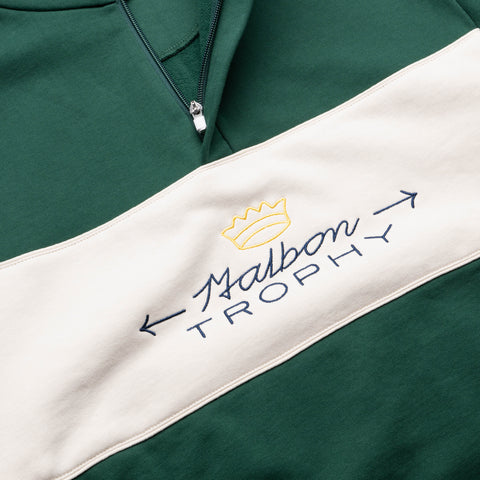 Malbon Golf Trophy Quarter Zip Fleece - Malbon Green