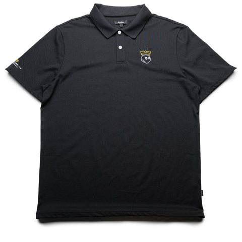 Malbon Golf Trophy Performance Pique Polo - Black