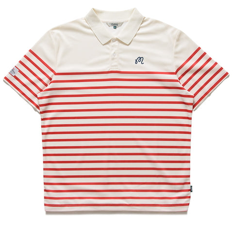 Malbon Golf Fairway Spinnaker Polo - Tofu/Red