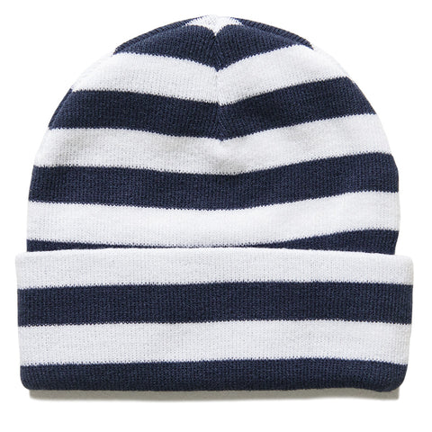 Malbon Golf Smitty Beanie - Navy/White