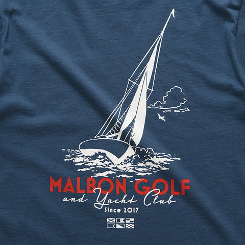 Malbon Golf Vista Keel Tee - Navy