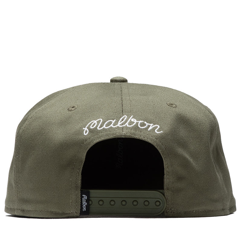 Malbon Golf M Script Snapback - Military Green – Sneaker Politics