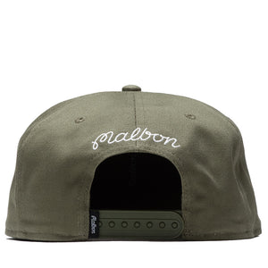 Malbon Golf M Script Snapback - Military Green
