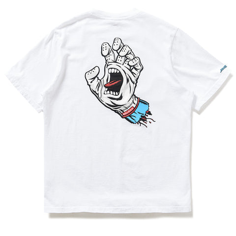 Malbon Golf x Santa Cruz Bermuda Screaming Hand Tee - White