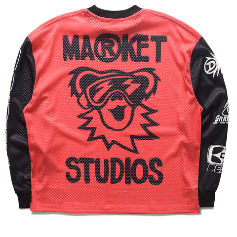 Market x Grateful Dead Moto Jersey - Red/Black