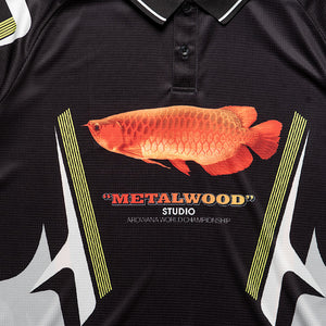 Metalwood Studio Arowana Sport Polo - Black
