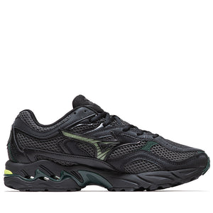 Mizuno Wave Mustang LS - Black Oyster/Green Glow