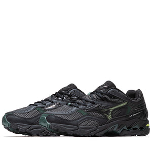 Mizuno Wave Mustang LS - Black Oyster/Green Glow