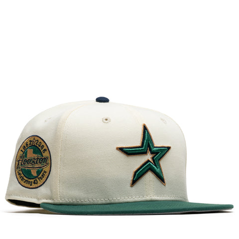 New Era x Politics Houston Astros 59FIFTY Fitted - Chrome/Emerald Green