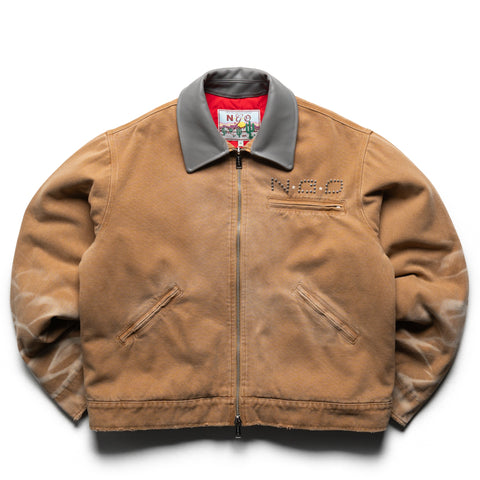 Nothing Grows Overnight Sunfaded Rope Work Jacket - Tan/Gray