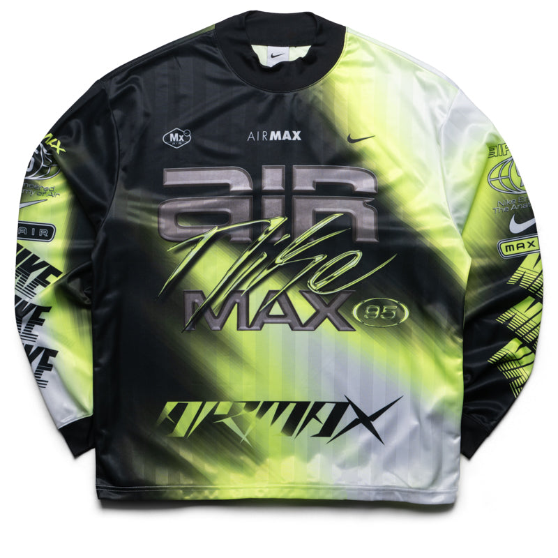 black and volt green shirt