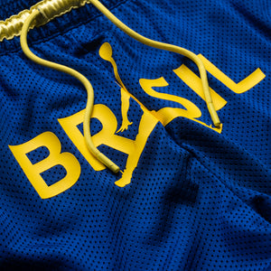 Jordan Brazil Mesh Diamond Shorts - Old Royal/Yellow Pulse