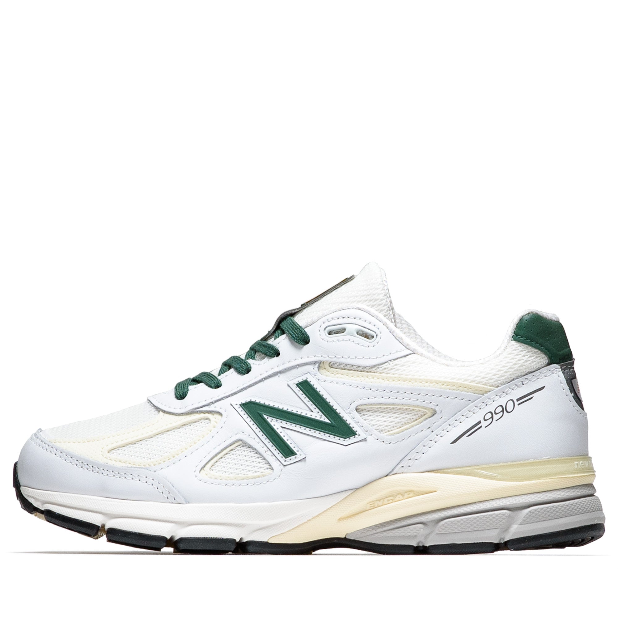 New Balance Made in USA 990v4 - White/Forest Green