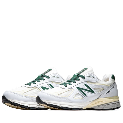 New Balance Made in USA 990v4 - White/Forest Green