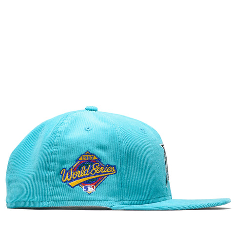 New Era Miami Marlins Cooperstown Corduroy 59FIFTY Fitted Hat - Teal