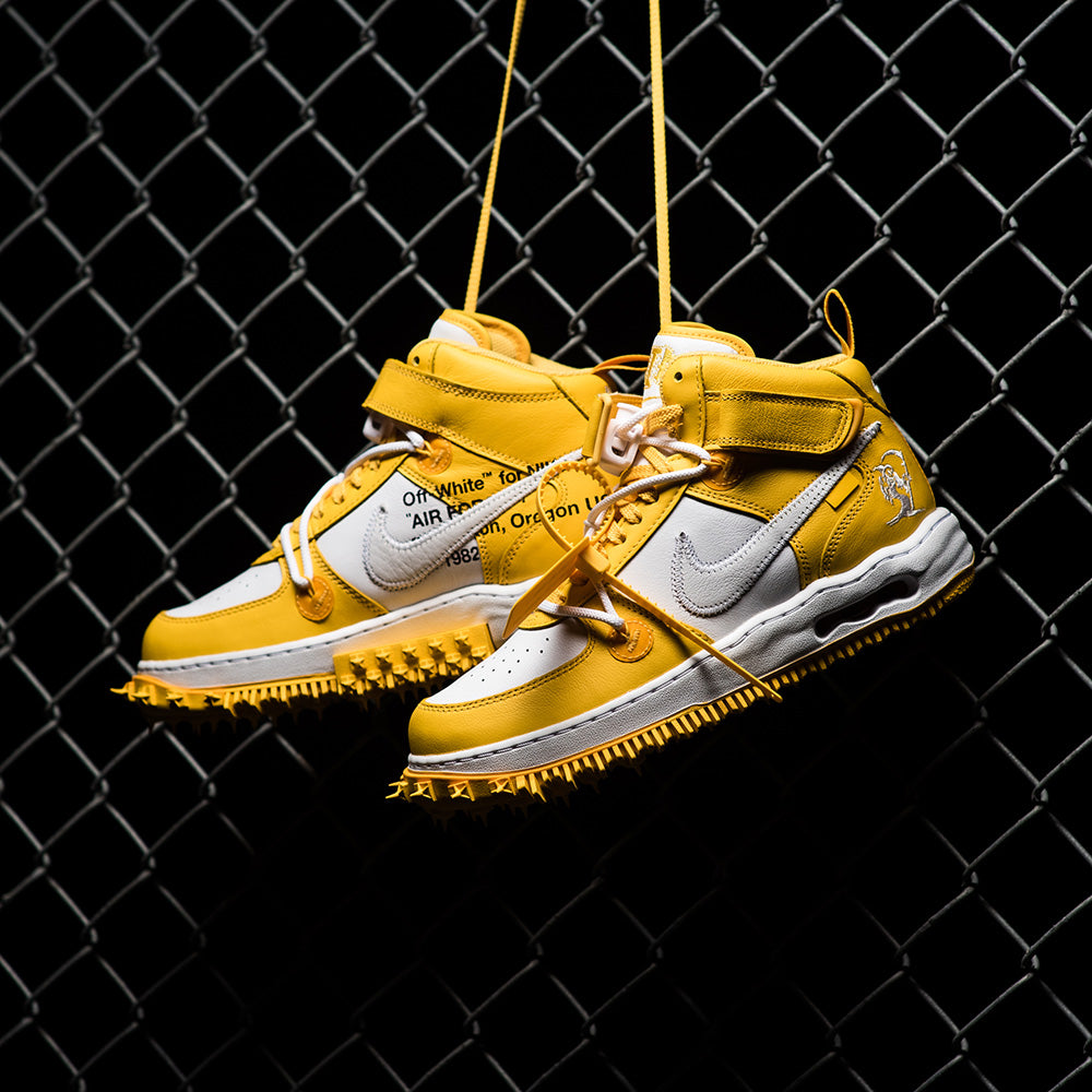 Nike x Off-White™ Air Force 1 Mid SP LTHR - White/Varsity Maize