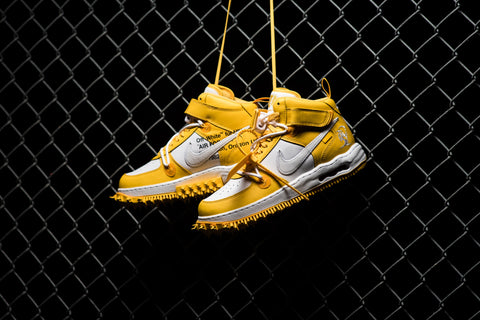 Off-White x Nike Air Force 1 Mid Canary Yellow Grim Reaper