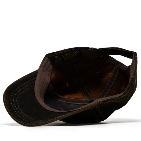 One Of These Days Running Horse Leather Patch Hat - Brown