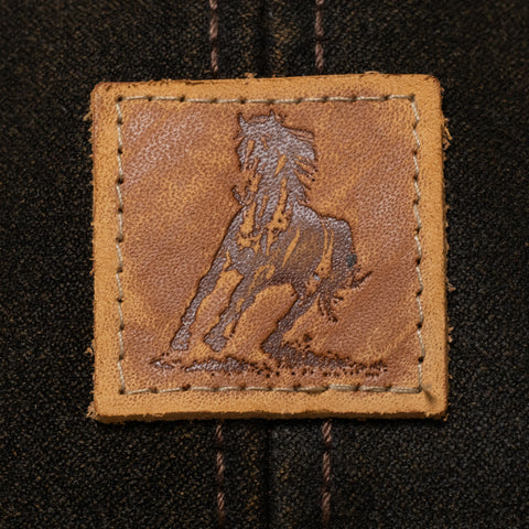 One Of These Days Running Horse Leather Patch Hat - Brown