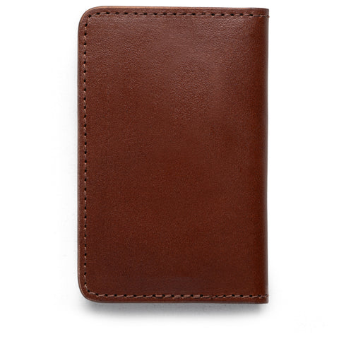 One Of These Days Running Horse Logo Leather Card Holder- Brown