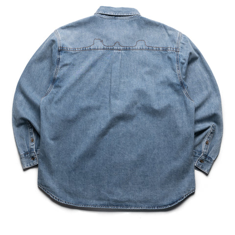 One Of These Days Indigo Denim Button Down Shirt - Indigo