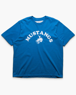 One Of These Days Good Luck Mustangs Tee - Royal Blue