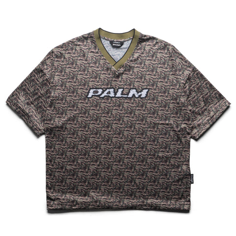 Palm Angels Camo Allover Palm Sport Tee - Brown