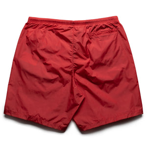 Palm Angels Curved Logo Swimshort - Red/Off White