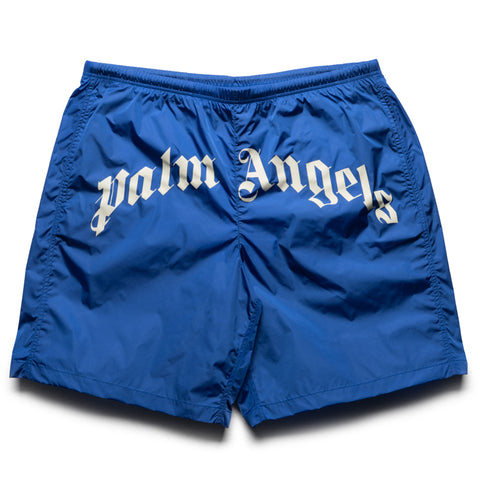 Palm Angels Curved Logo Swimshort - Cobalt Blue