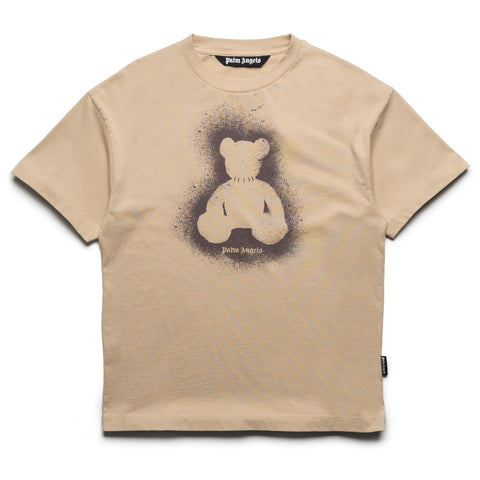 Palm Angels Spray Bear Regular Tee - Beige Brown