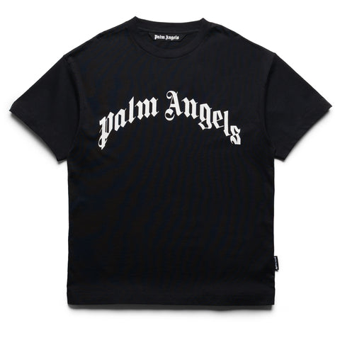 Palm Angels Curved Logo Tee - Black/Off White