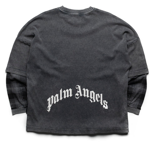 Palm Angels Skull Double Layer Shirt - Black/Off White