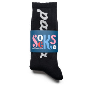 Parra Lowercase Script Logo Crew Socks - Black