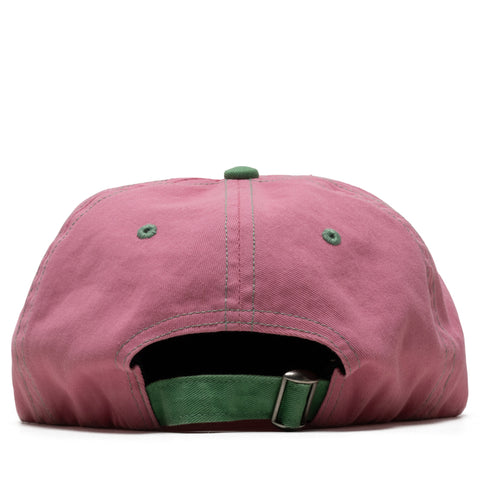 Parra Slanted P 6 Panel Hat - Pink/Orange