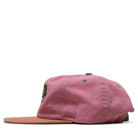 Parra Slanted P 6 Panel Hat - Pink/Orange