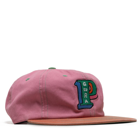 Parra Slanted P 6 Panel Hat - Pink/Orange