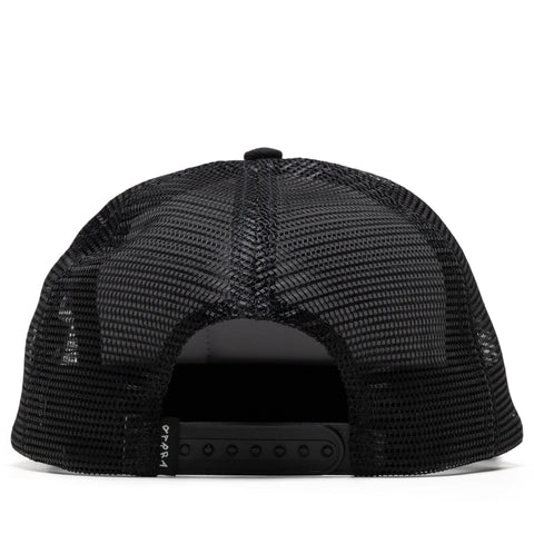 Parra Measuring Tape Logo 5 Panel Hat - Black