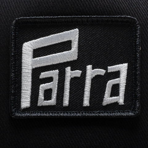 Parra Measuring Tape Logo 5 Panel Hat - Black