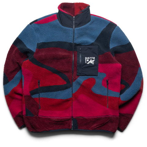 Parra Full FTP Booster Polar Fleece Jacket - Red
