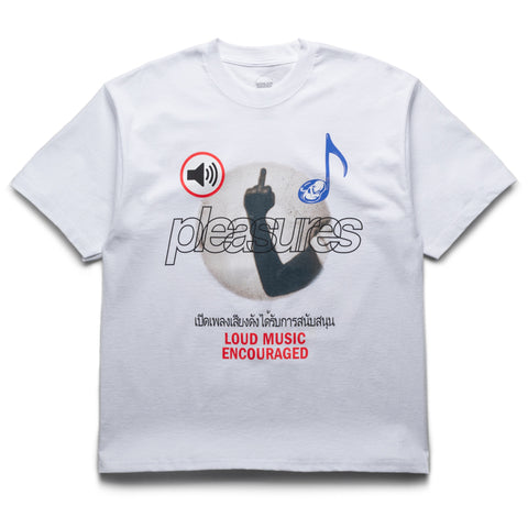 Pleasures Loud Music Tee - White