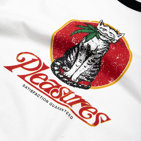 Pleasures Cat Heavyweight Ringer Tee - White