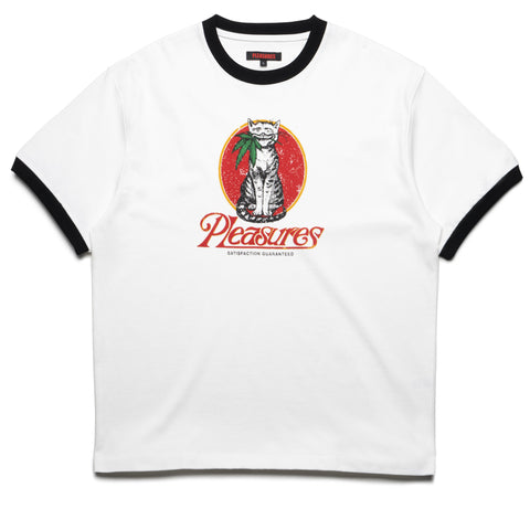 Pleasures Cat Heavyweight Ringer Tee - White