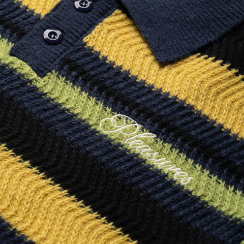 Pleasures Cooper Polo Sweater - Yellow
