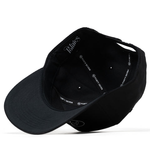 Politics x '47 Alternate Script Logo Snapback - Black