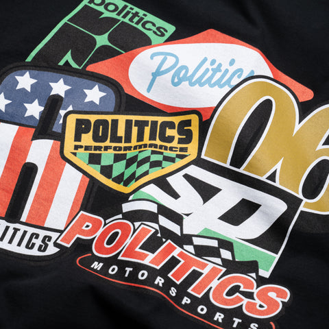 Politics Sponsor Tee - Black