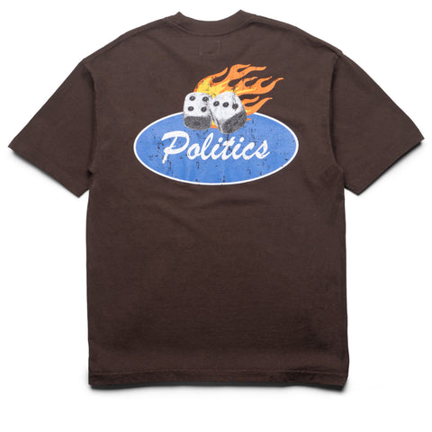 Politics Flame Tee - Chocolate
